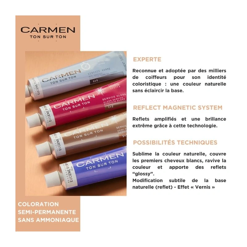 Coloration Carmen Ton Sur Ton G*62 Gloss Bordeaux Eugène Perma 60ml 2 Coloration Carmen Ton Sur Ton G*62 Gloss Bordeaux Eugène Perma 60ml – Image 2