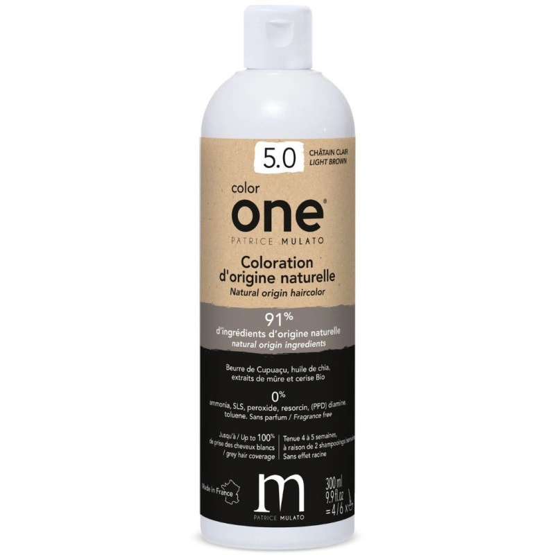 Coloration Color One 5.0 Châtain Clair Patrice Mulato 300ML 1 Coloration Color One 5.0 Châtain Clair Patrice Mulato 300ML
