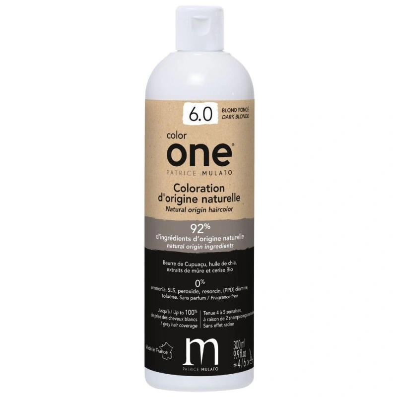Coloration Color One 6.0 Blond Foncé Patrice Mulato 300ML 1 Coloration Color One 6.0 Blond Foncé Patrice Mulato 300ML