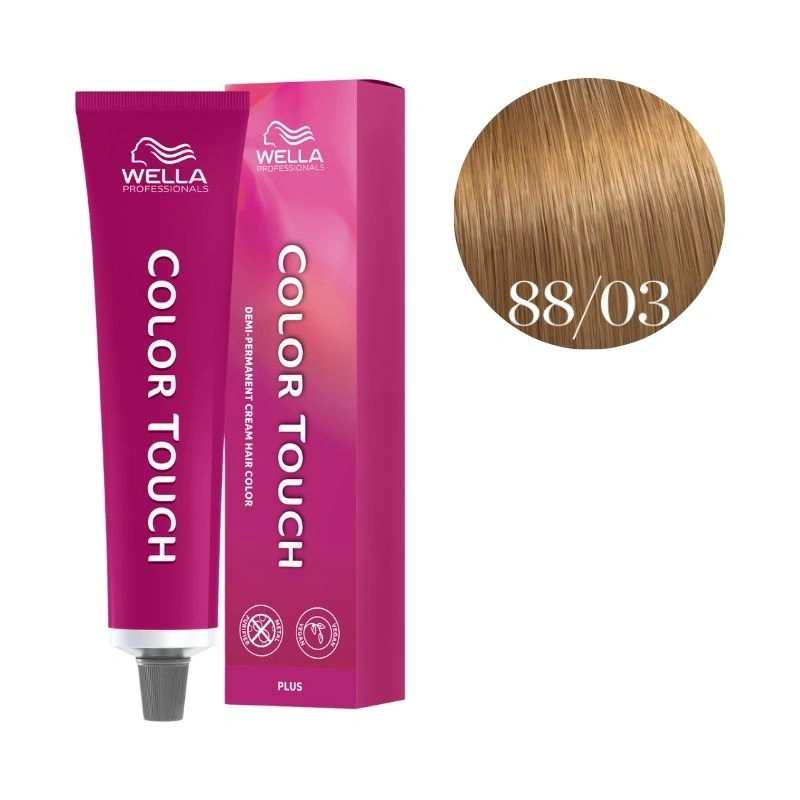 Wella Professionals Coloration Color Touch Plus 88/03 Blond Clair Intense Naturel Doré Wella 60ml 2 Wella Professionals Coloration Color Touch Plus 88/03 Blond Clair Intense Naturel Doré Wella 60ml – Image 2