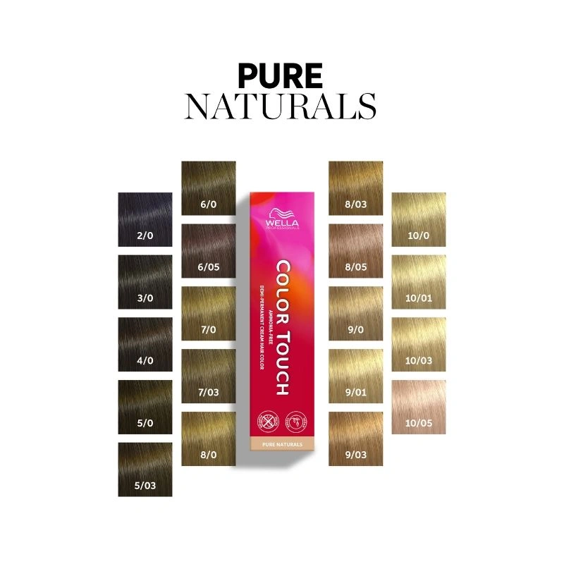Wella Professionals Coloration Color Touch Pure Naturals 6/05 Blond Foncé Naturel Acajou Wella 60ml 4 Wella Professionals Coloration Color Touch Pure Naturals 6/05 Blond Foncé Naturel Acajou Wella 60ml – Image 4