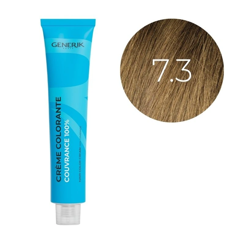 Coloration D'oxydation 7.3 Blond Doré Générik 100ml 2 Coloration D'oxydation 7.3 Blond Doré Générik 100ml – Image 2