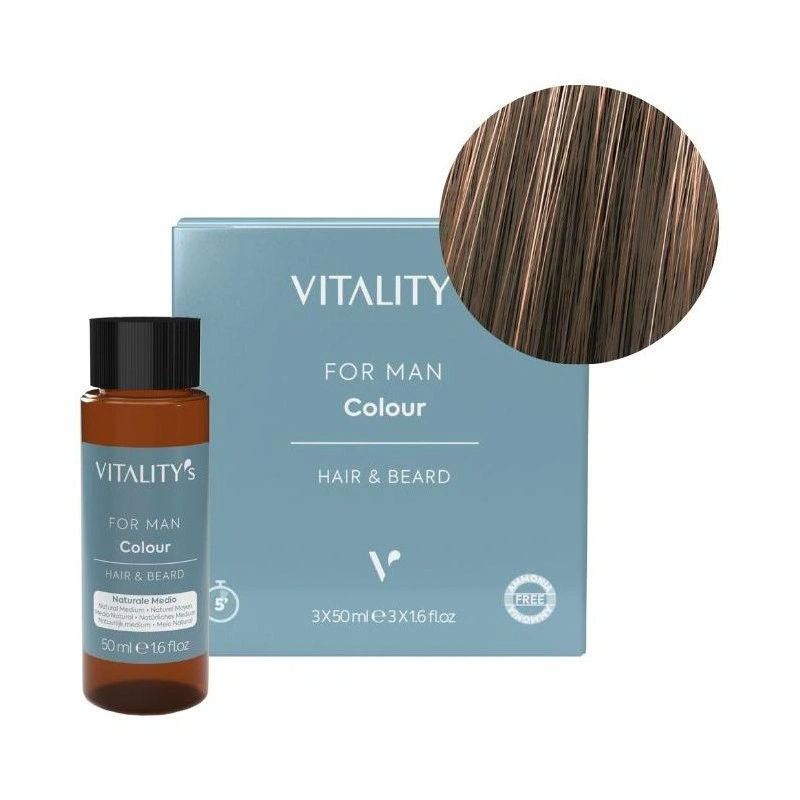 Coloration For Man Naturel Clair Cheveux & Barbe Vitality's 3x50ML 1 Coloration For Man Naturel Clair Cheveux & Barbe Vitality's 3x50ML