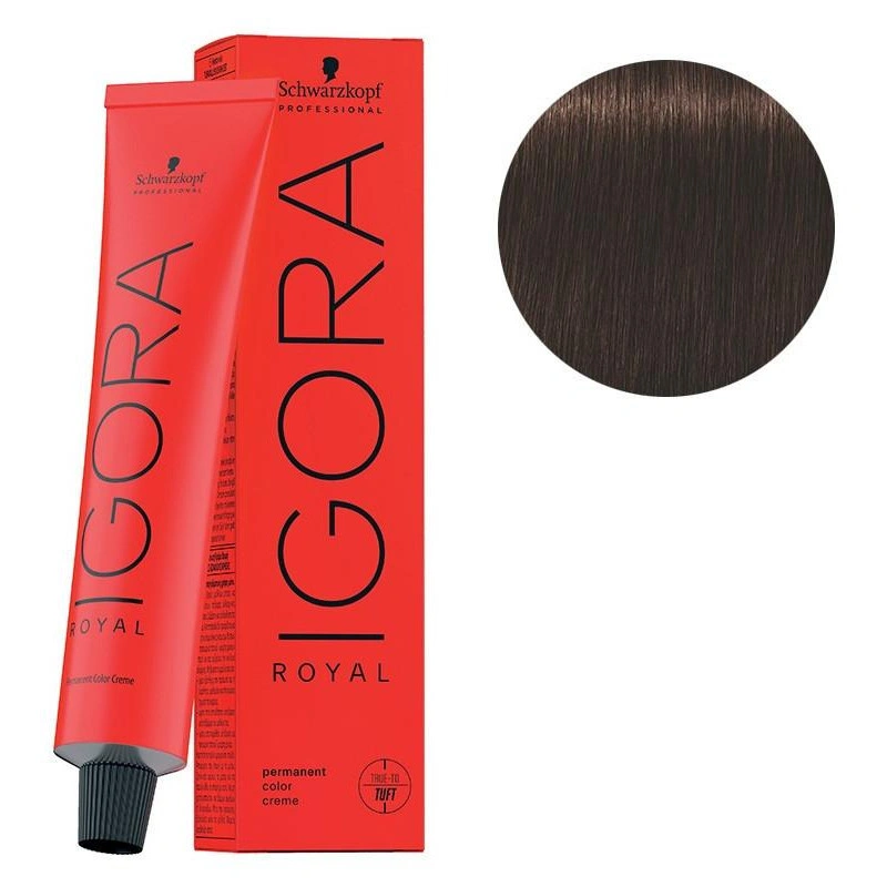 Schwarzkopf Professional Coloration Igora Royal 4-68 Châtain Moyen Marron Rouge 60ML 1 Schwarzkopf Professional Coloration Igora Royal 4-68 Châtain Moyen Marron Rouge 60ML