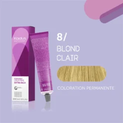 Coloration Permanente 8/ Blond Clair Kadus 60ML -Soins Capillaires Liquidation coloration permanente 8 blond clair kadus 60ml 2