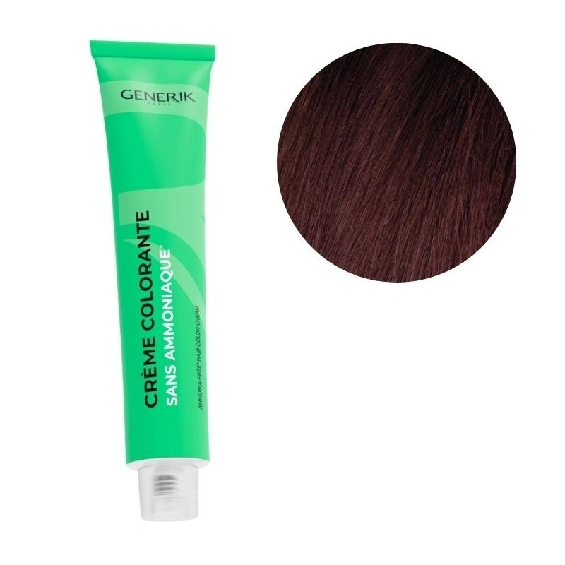 Coloration Sans Ammoniaque 4.56 Chatain Acajou Rouge Générik 100ml 1 Coloration Sans Ammoniaque 4.56 Chatain Acajou Rouge Générik 100ml