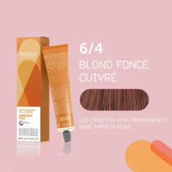 Coloration Semi-permanente Sans Ammoniaque 6/4 Blond Foncé Cuivré Kadus 60ML -Soins Capillaires Liquidation coloration sans ammoniaque 64 kadus 60ml 2