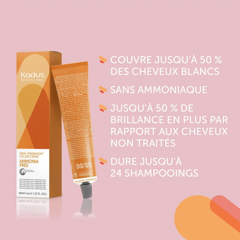 Coloration Semi-permanente Sans Ammoniaque 8/0 Blond Clair Naturel Kadus 60ML 2 Coloration Semi-permanente Sans Ammoniaque 8/0 Blond Clair Naturel Kadus 60ML – Image 2