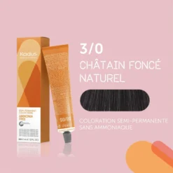Coloration Semi-permanente Sans Ammoniaque 3/0 Châtain Foncé Naturel Kadus 60ML 9 Coloration Semi-permanente Sans Ammoniaque 3/0 Châtain Foncé Naturel Kadus 60ML -Soins Capillaires Liquidation coloration semi permanente sans ammoniaque 30 chatain fonce naturel kadus 60ml 2