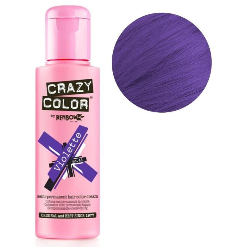 Coloration Semi-permanente Violette CRAZY COLOR 100ML 1 Coloration Semi-permanente Violette CRAZY COLOR 100ML