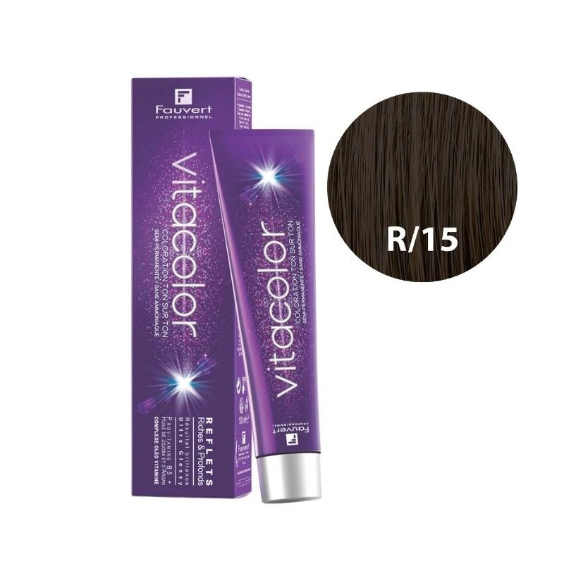 Coloration Ton Sur Ton Vitacolor Gloss R/15 Mocha Fauvert 100ML 1 Coloration Ton Sur Ton Vitacolor Gloss R/15 Mocha Fauvert 100ML