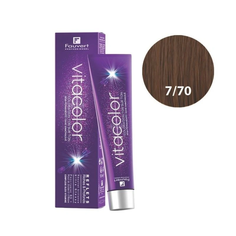 Coloration Ton Sur Ton Vitacolor Les Patines Ombrées 7/70 Blond Marron Intense Fauvert 100ML 1 Coloration Ton Sur Ton Vitacolor Les Patines Ombrées 7/70 Blond Marron Intense Fauvert 100ML