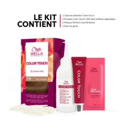 Wella Professionals Kit De Coloration Blond Moyen Naturel Color Touch Fresh-Up 7/0 Medium Blonde Wella -Soins Capillaires Liquidation kit de coloration blond moyen naturel color touch fresh up 7 0 medium blonde wella 2