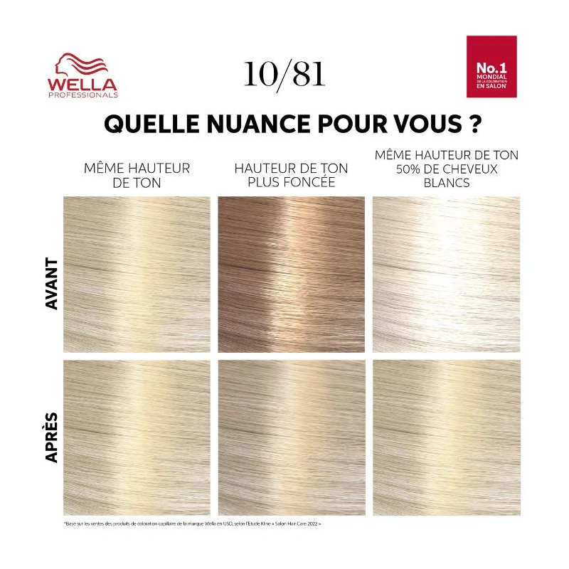 Wella Professionals Kit De Coloration Blond Très Très Clair Perlé Cendré Platinum Blonde Color Touch Fresh-Up 10/81 Wella 5 Wella Professionals Kit De Coloration Blond Très Très Clair Perlé Cendré Platinum Blonde Color Touch Fresh-Up 10/81 Wella – Image 5