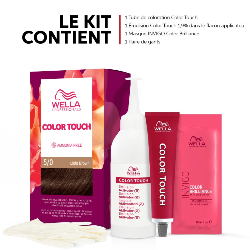 Wella Professionals Kit De Coloration Châtain Clair Color Touch Fresh-Up 5/0 Light Brown Wella 4 Wella Professionals Kit De Coloration Châtain Clair Color Touch Fresh-Up 5/0 Light Brown Wella – Image 4
