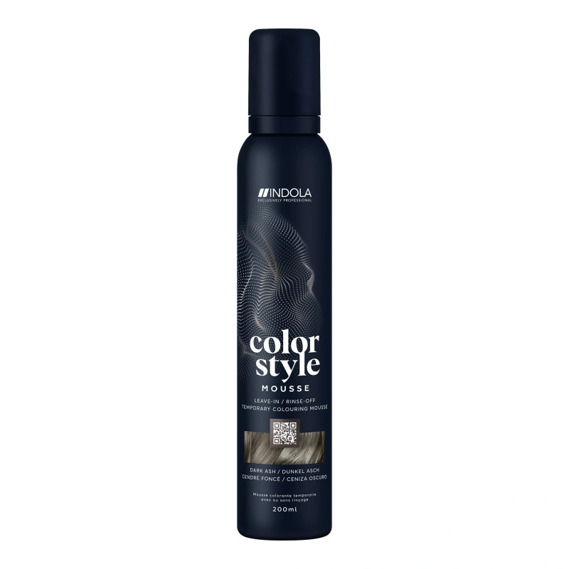Mousse Colorante Coiffante Cendré Foncé Indola Vegan 200ML 1 Mousse Colorante Coiffante Cendré Foncé Indola Vegan 200ML